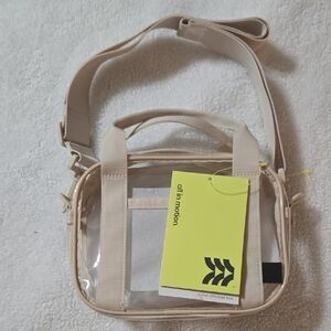 All in Motion Transparent Crossbody Bag - Tan